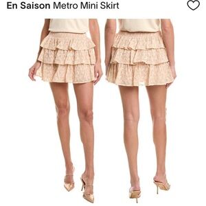 En Saison Cream Metro Mini Skirt